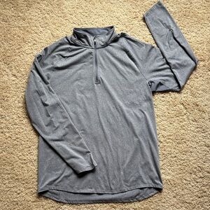 Nike Gray Dri-FIT Quarter-Zip Running Pullover